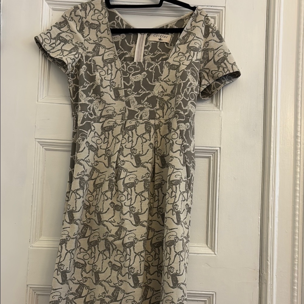 Gray Ruffled Tiered Mini Dress with Flutter Sleeves
